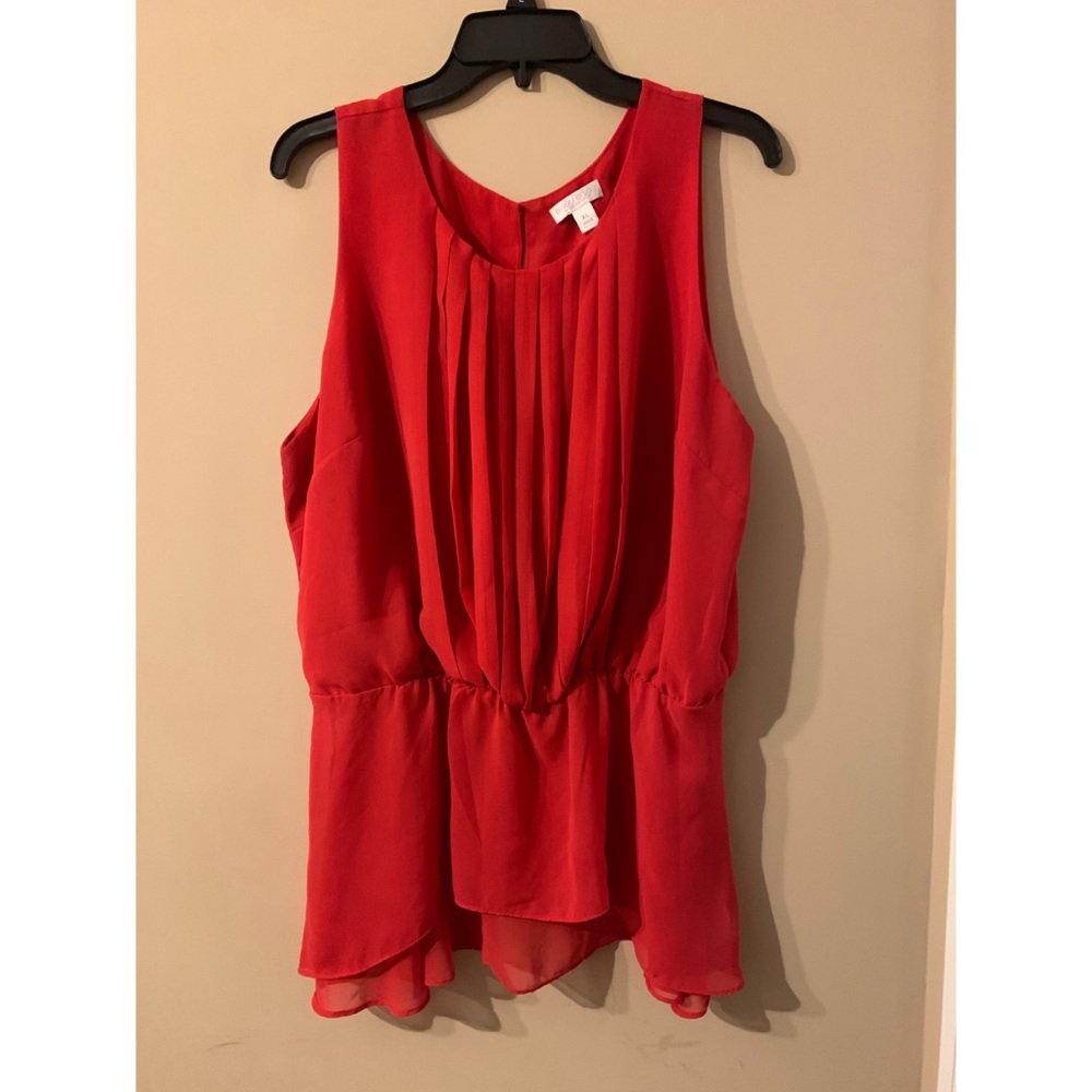 Bisou Bisou red xl top